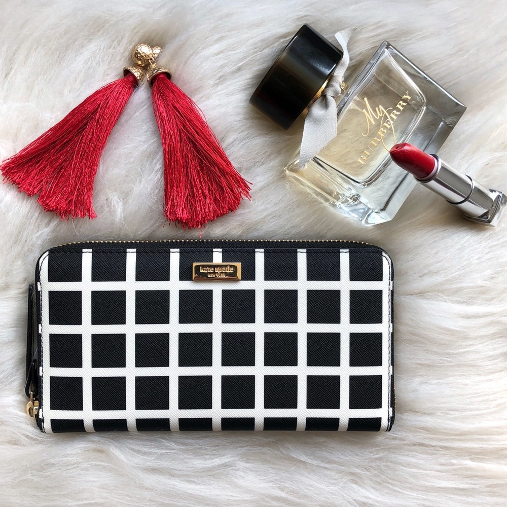 Kate Spade Laurel Way Printed Check Neda Wallet